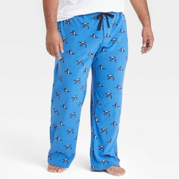 GOODFELLOW & CO BLUE MICRO FLEECE PAJAMA PANTS L - Picture 4 of 9